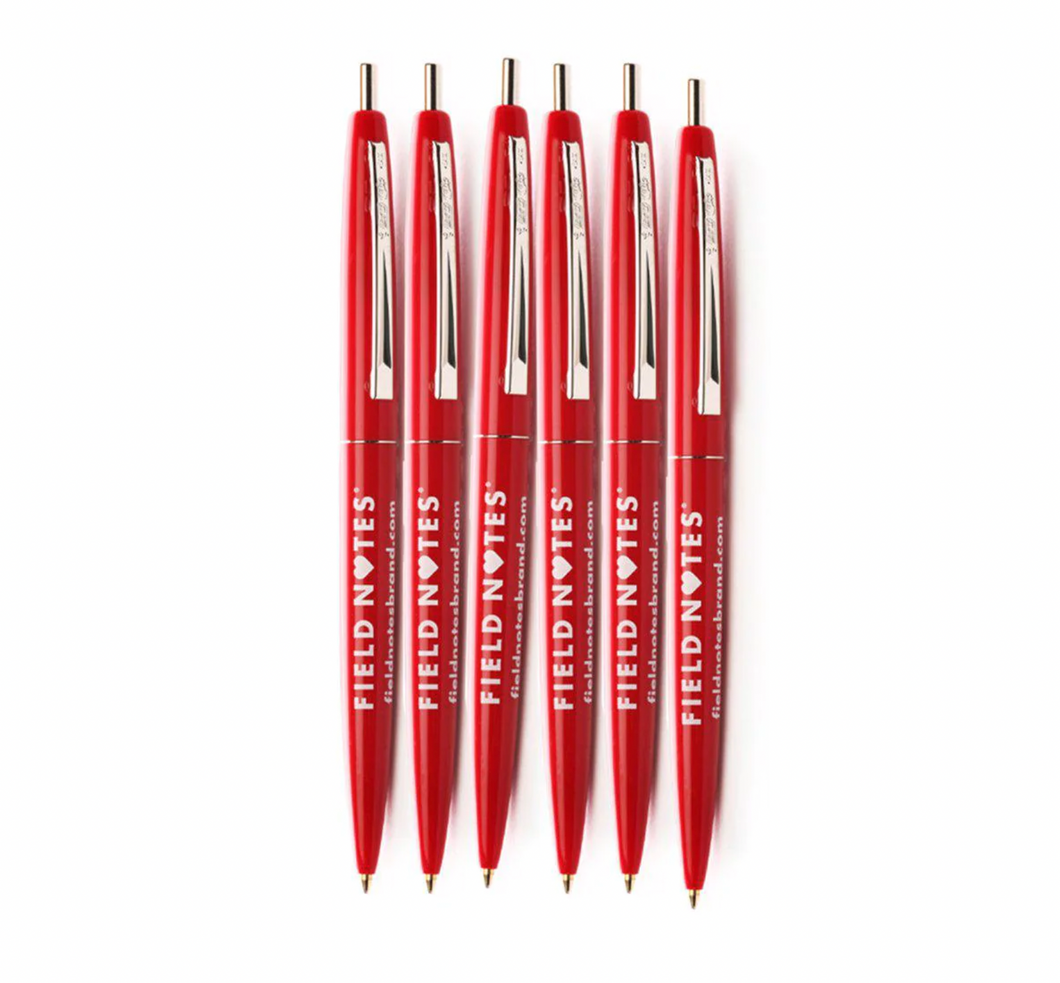 Field Notes - Clic Pen 6-Pack (Red)