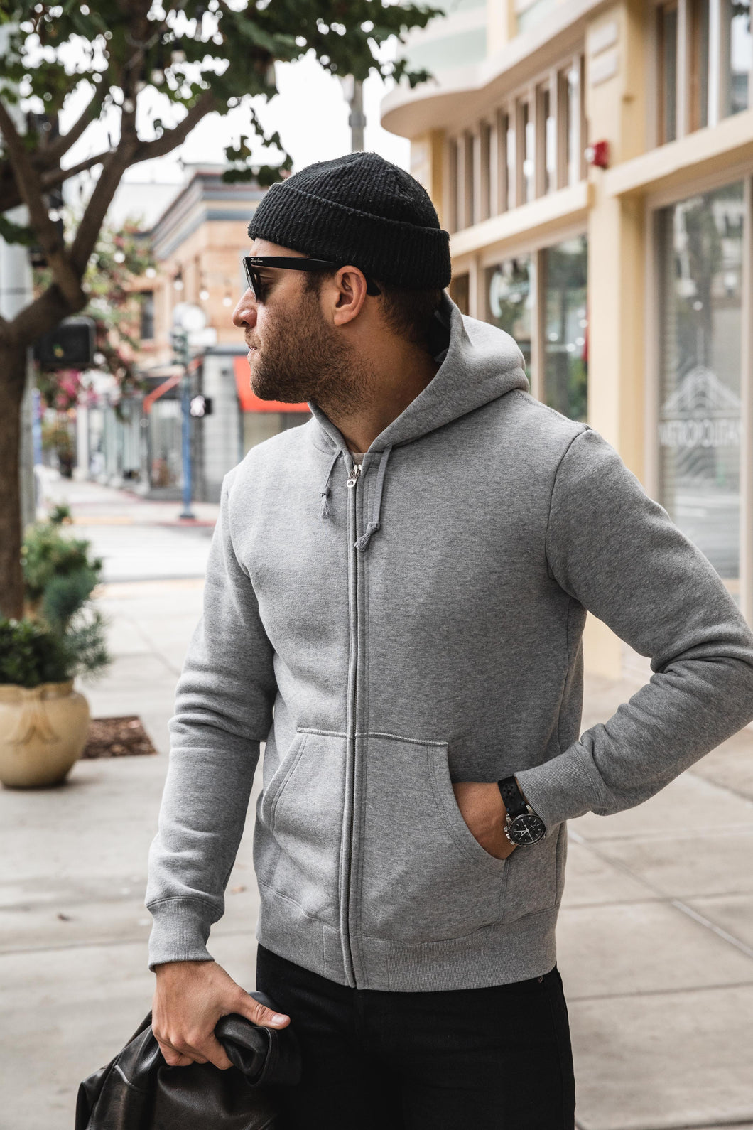 ADDICT Clothes - Heavy Weight Zip Up - Heathered Grey – ButterScotch LB