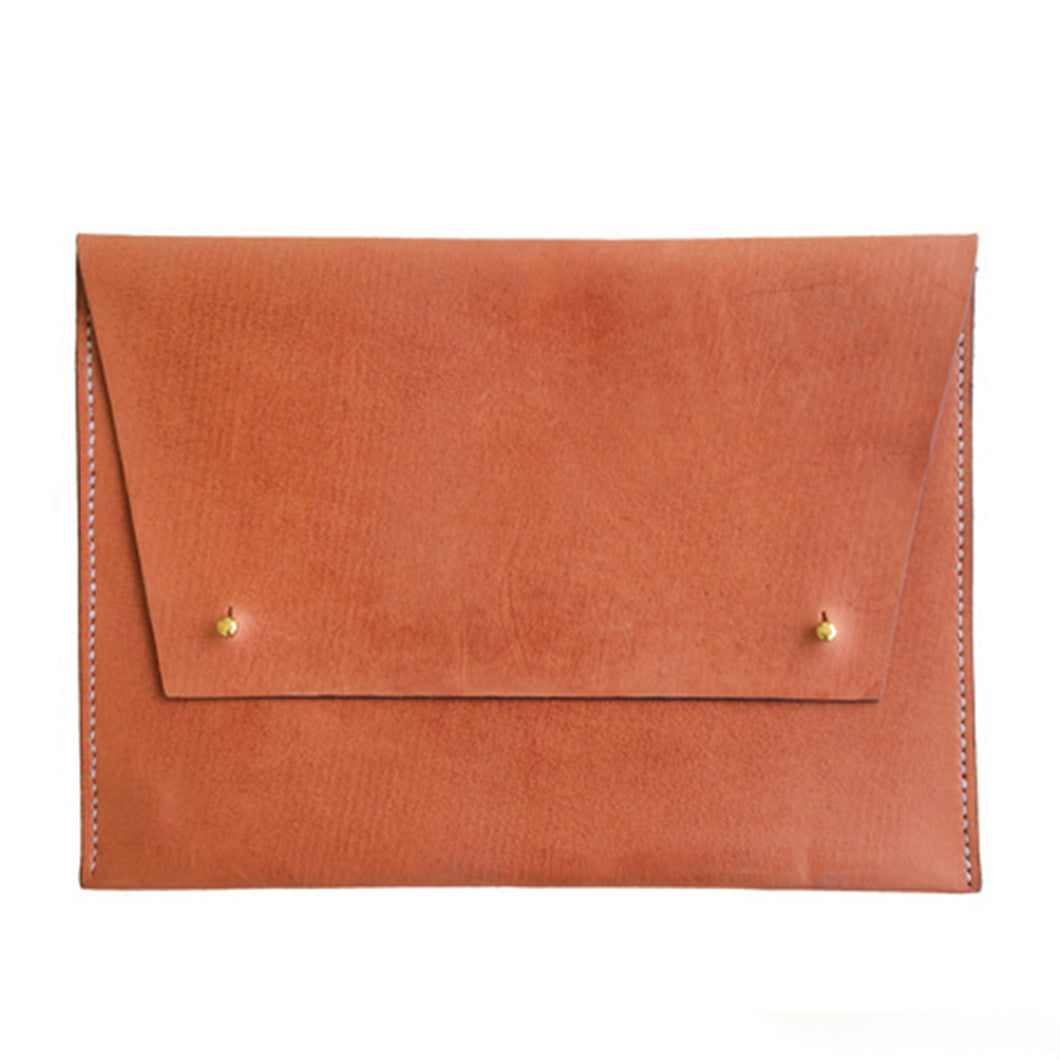 Haiti Design Co. - Tan Leather Oversized Portfolio